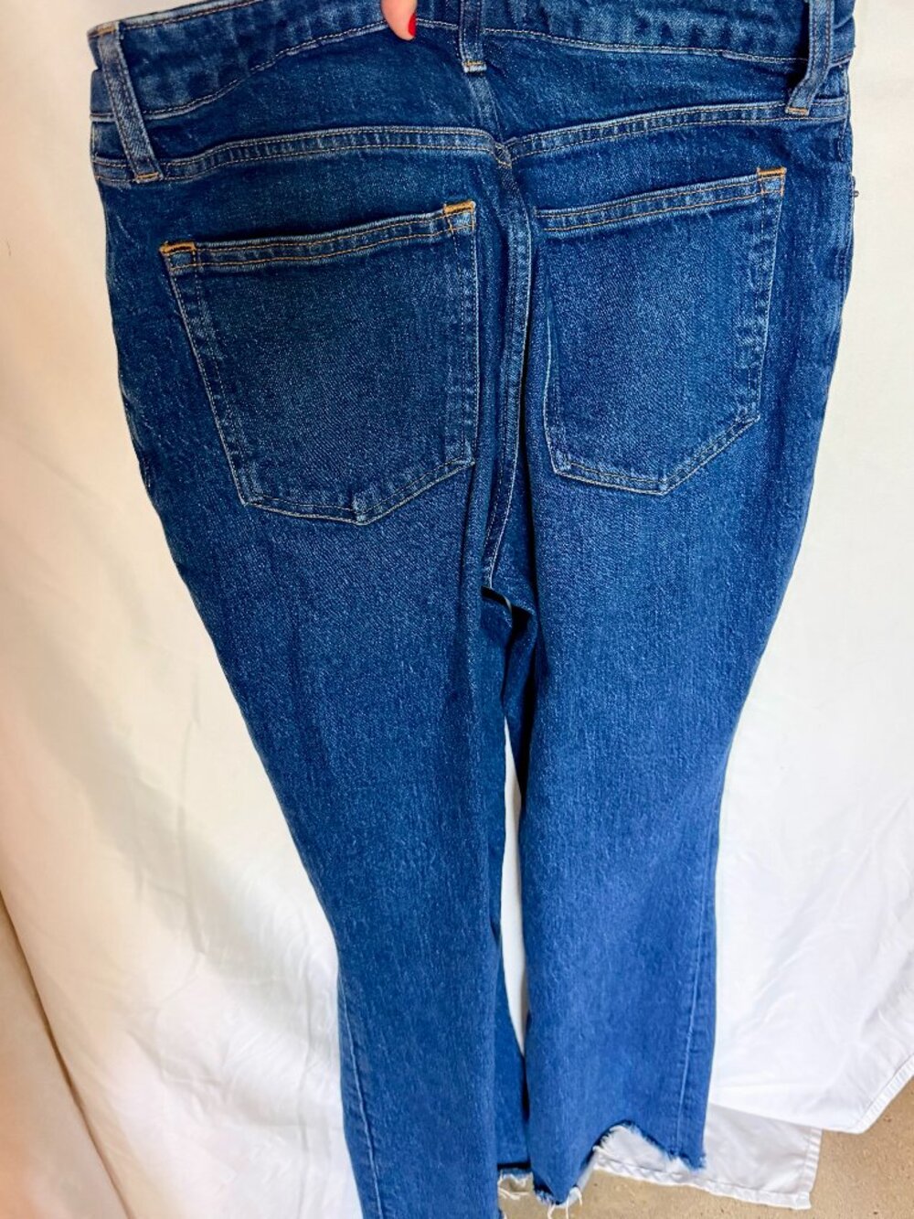 Abercrombie Curve Love Vintage Flare Jeans Size 29 High Rise Raw Hem